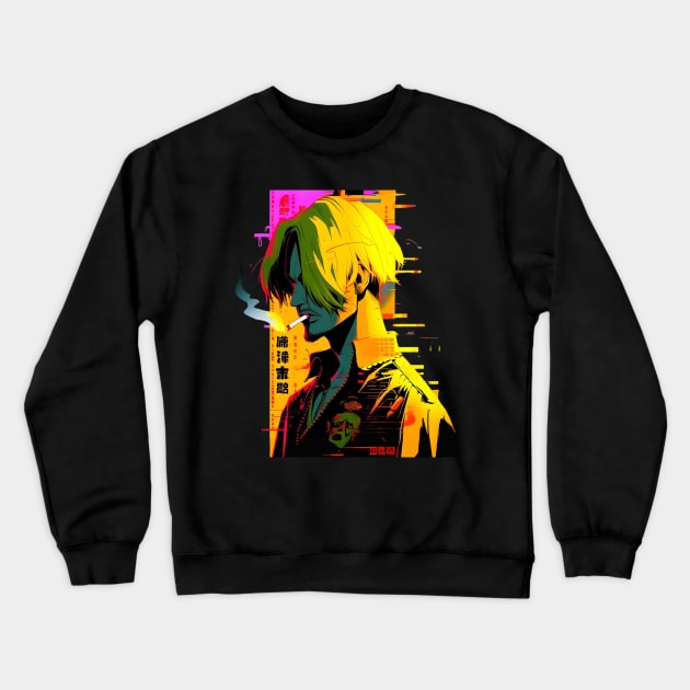 Sanji - One Piece cool design Crewneck Sweatshirt by earngave